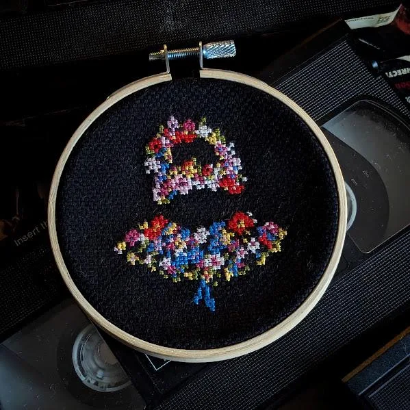 Mini May Queen cross-stitch pattern