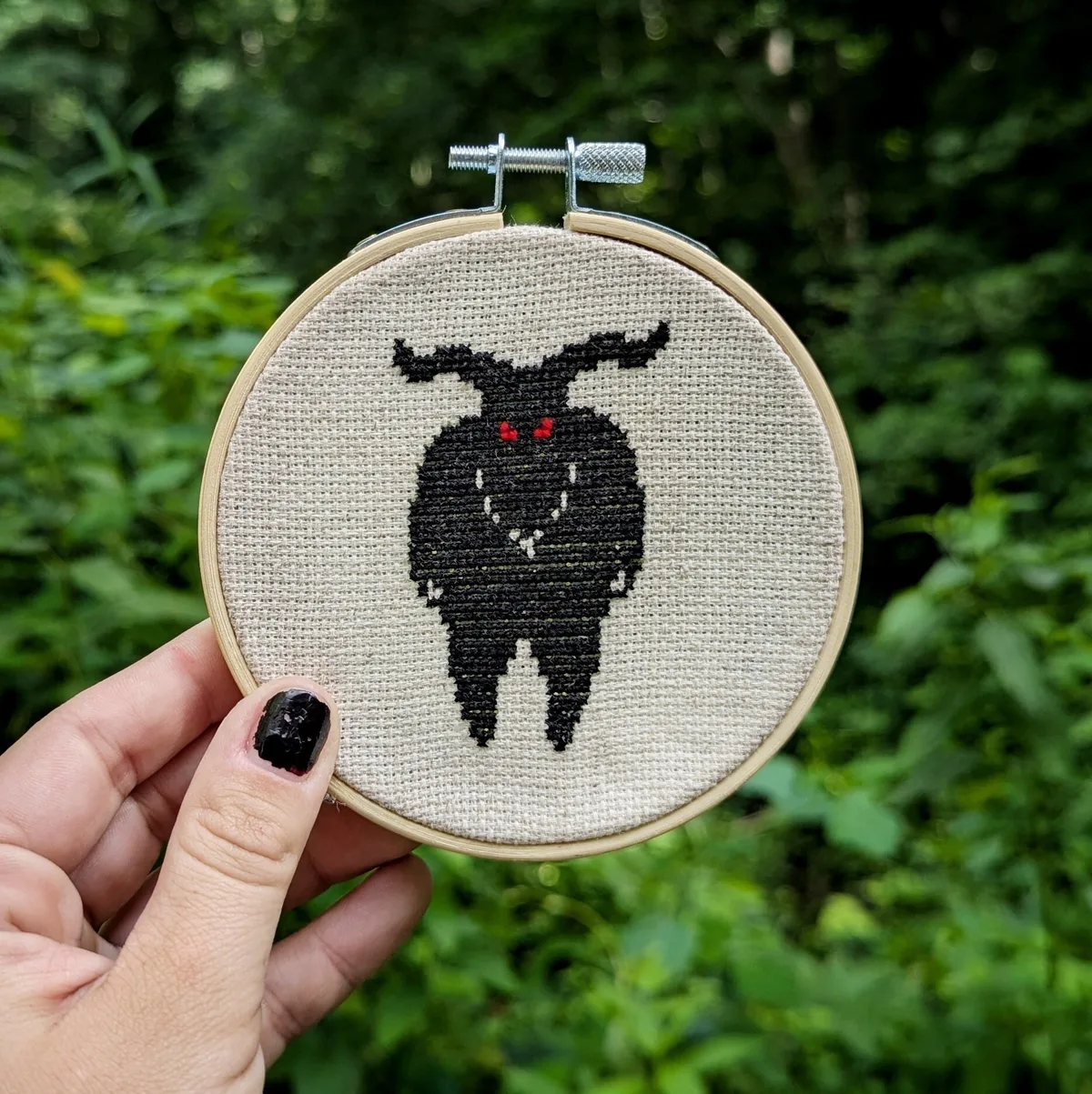 Mini Pope Lick Monster cross-stitch pattern