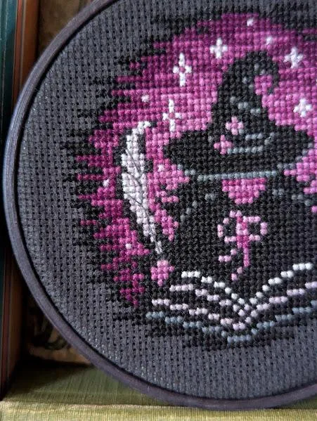 Mini Book Witch cross-stitch pattern — view 2