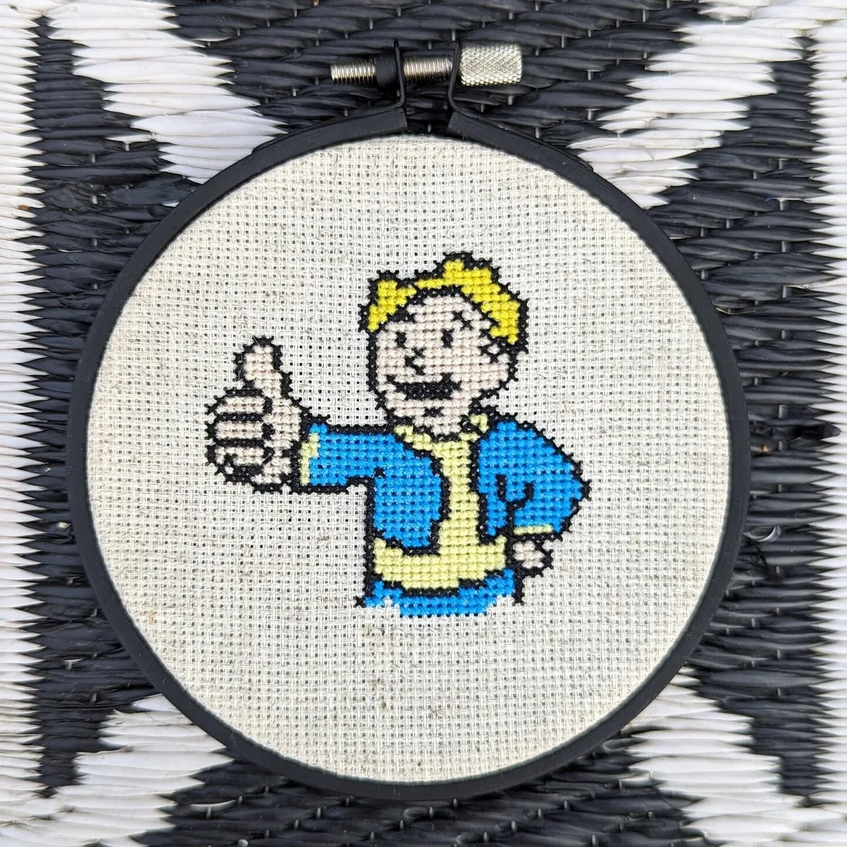 Vault Boy cross-stitch pattern
