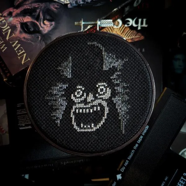 Mini Babadook cross-stitch pattern