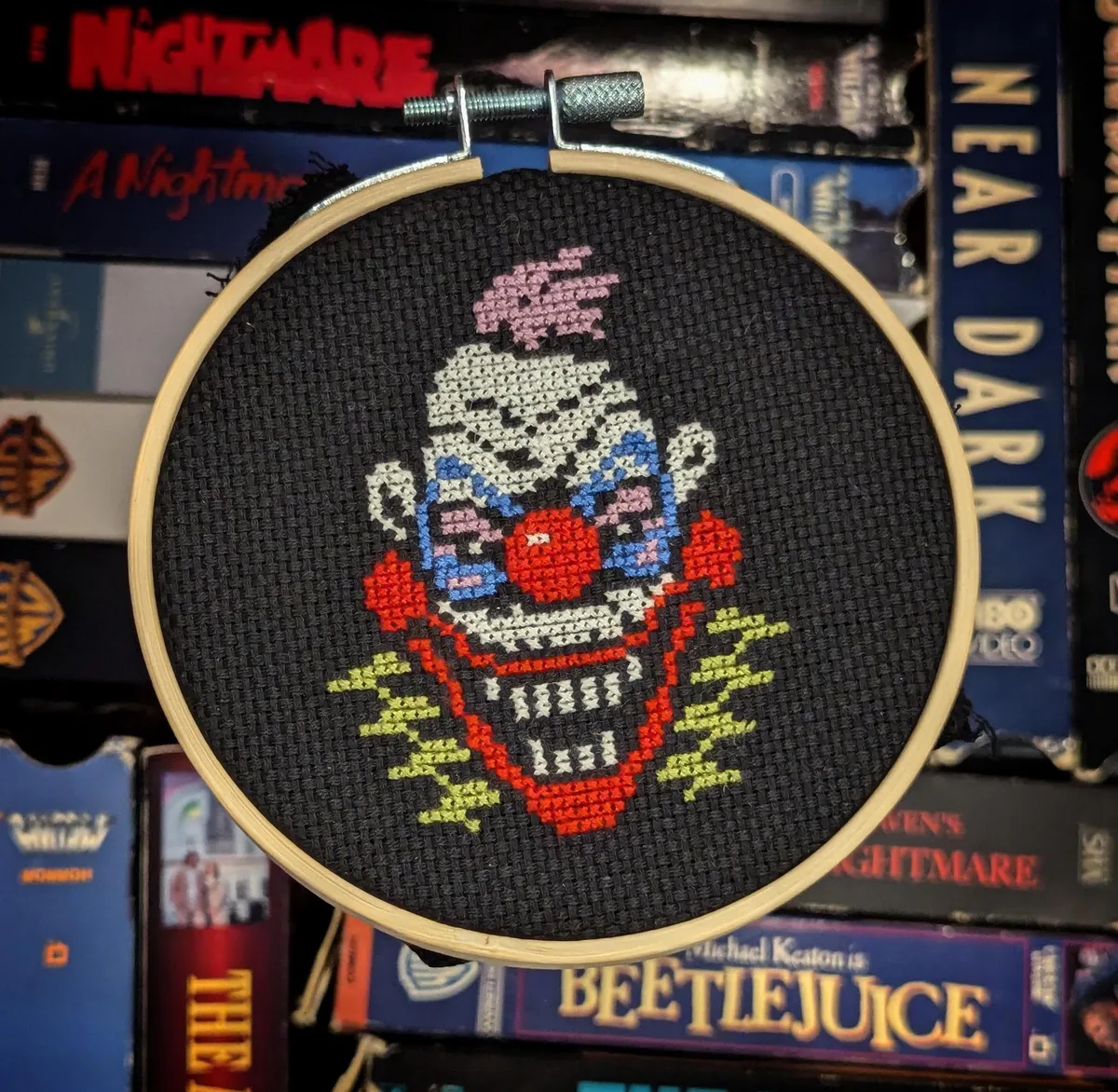 Mini Klownzilla cross-stitch pattern