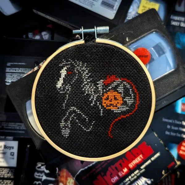 Mini Headless Horseman cross-stitch pattern