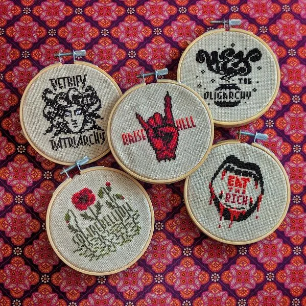 Stitch Against the Machine II cross-stitch pattern