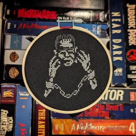Mini Frankenstein’s Monster cross-stitch pattern