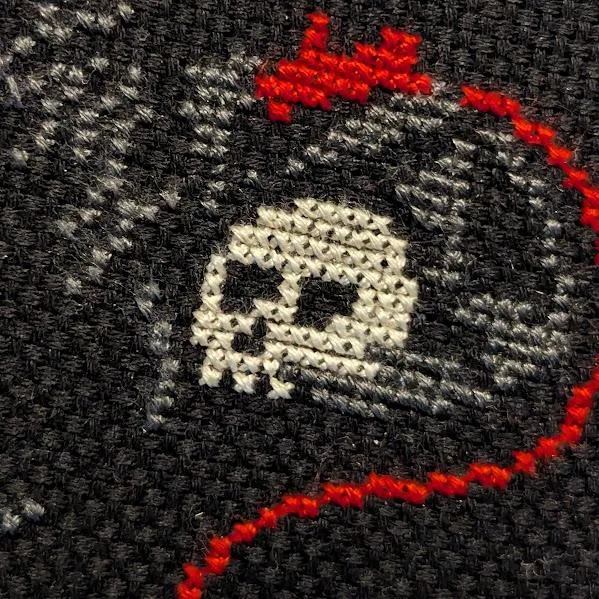 Mini Headless Horseman cross-stitch pattern — view 4