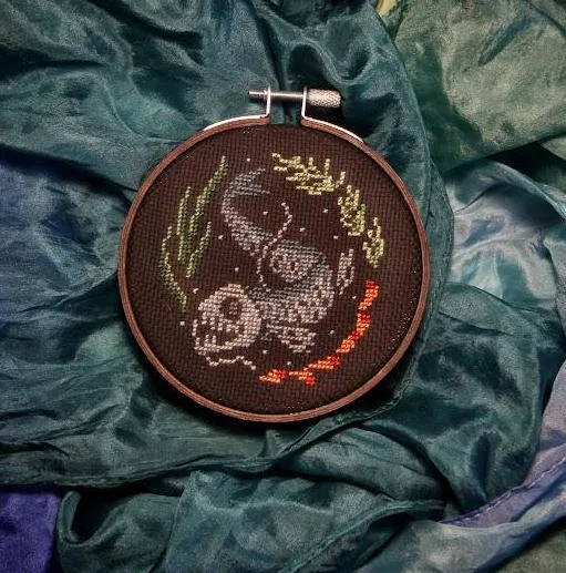 Viperfish cross-stitch pattern