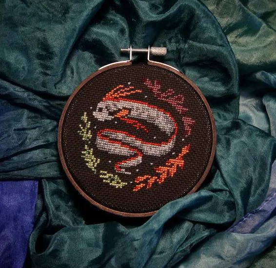 Oarfish cross-stitch pattern