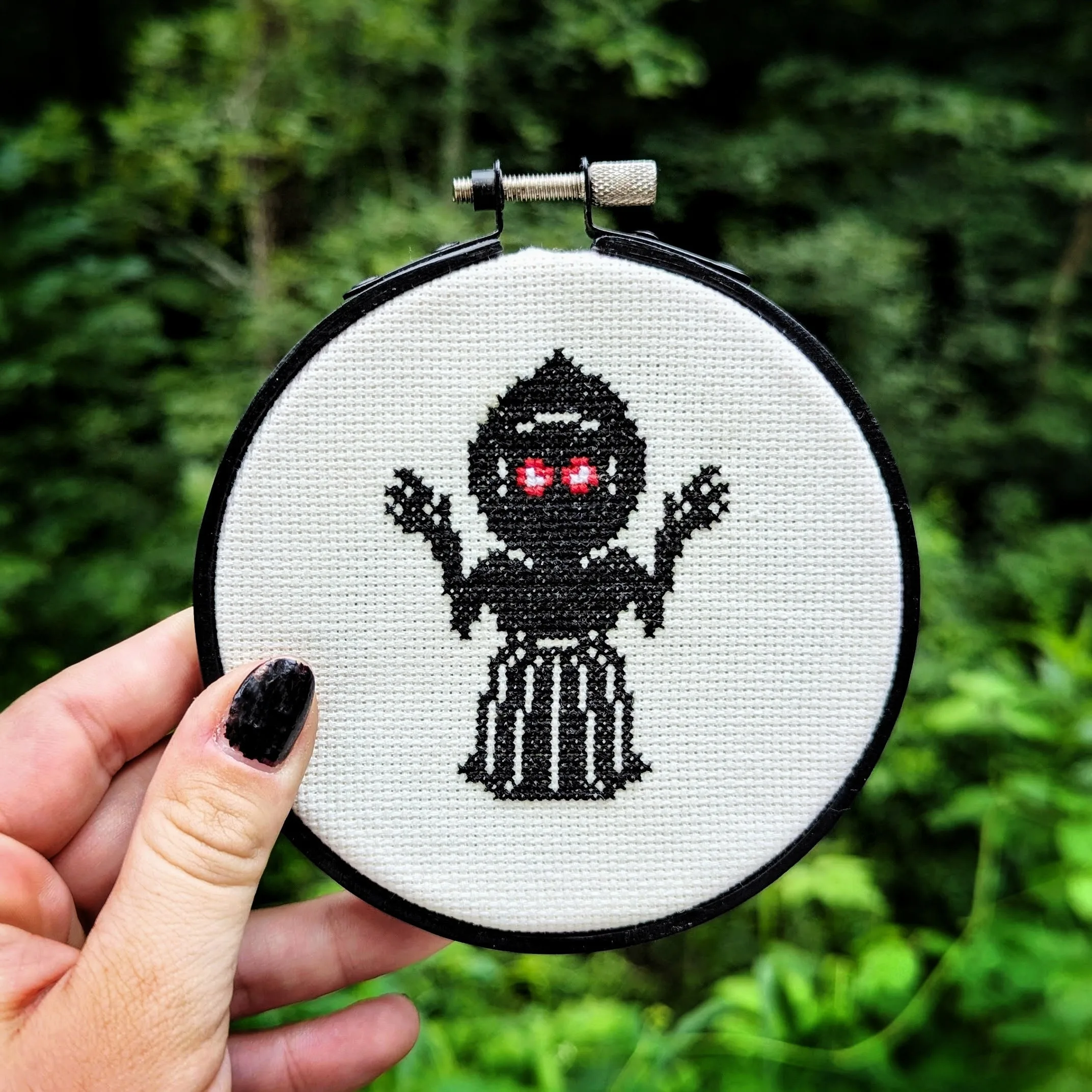 Mini Flatwoods Monster cross-stitch pattern