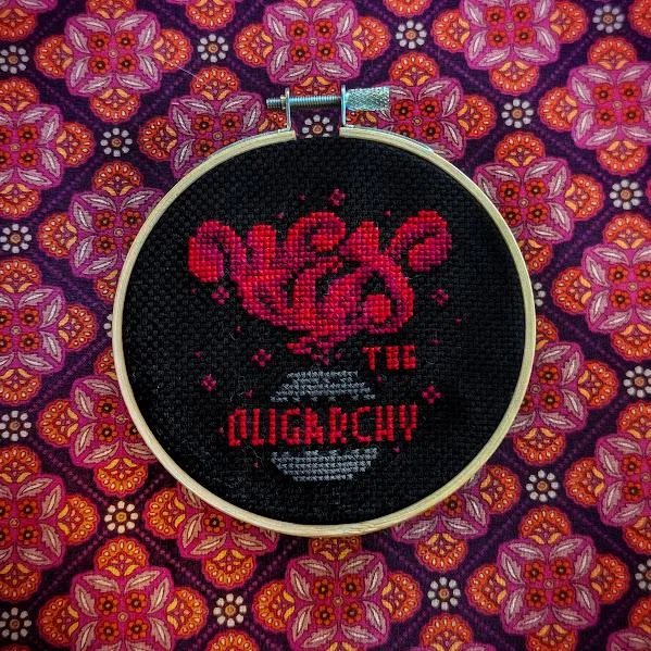 Stitch Against the Machine I cross-stitch pattern — view 6