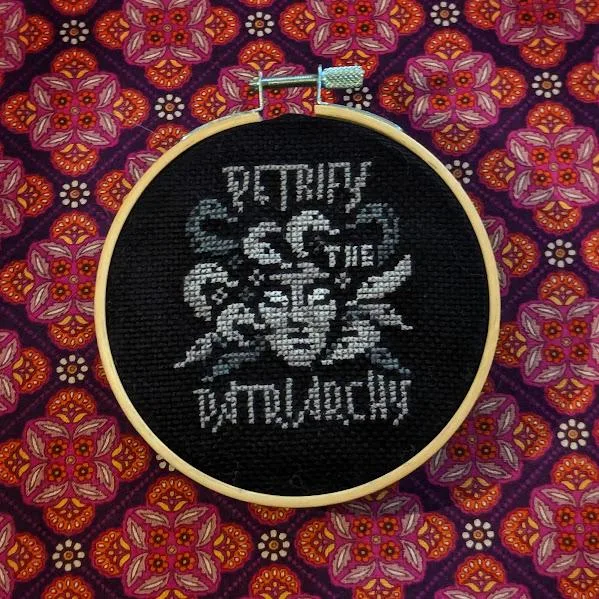 Stitch Against the Machine I cross-stitch pattern — view 3