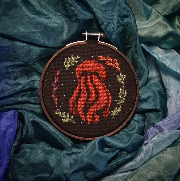 Phantom Jellyfish cross-stitch pattern
