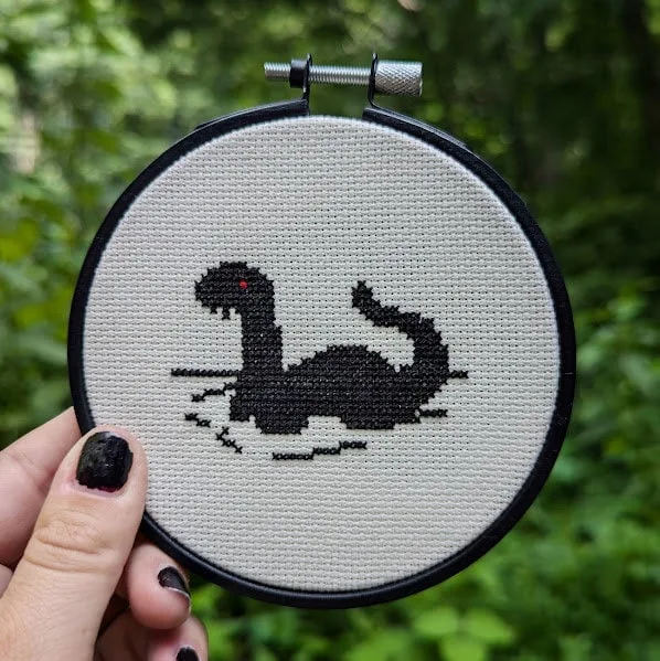Mini Mokele-Mbembe cross-stitch pattern