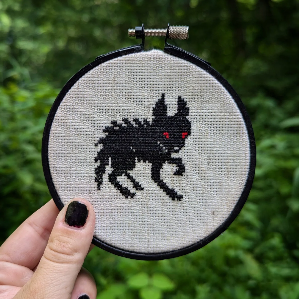 Mini Chupacabra cross-stitch pattern