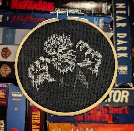 Mini Wolfman cross-stitch pattern