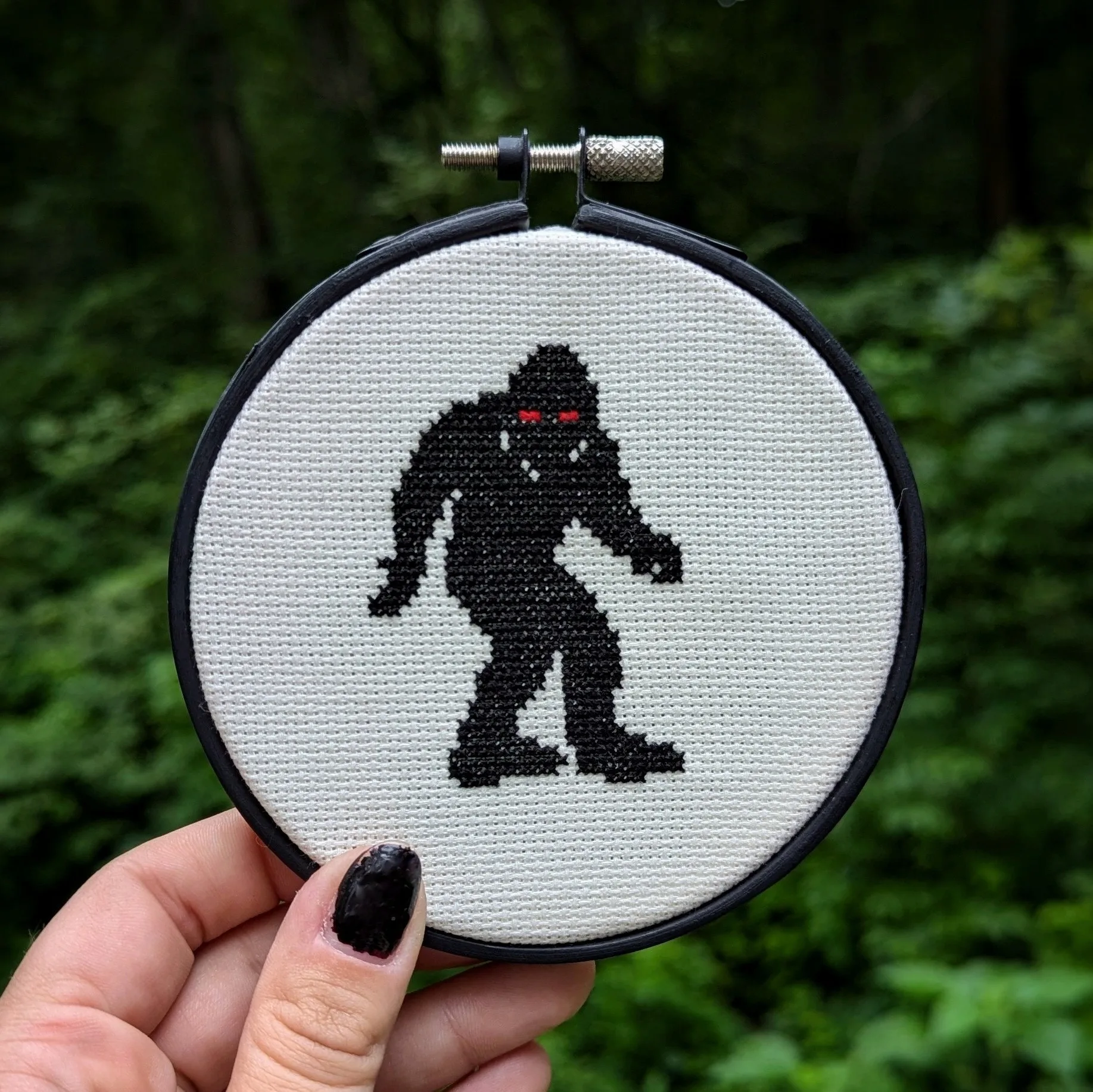 Mini Sasquatch cross-stitch pattern