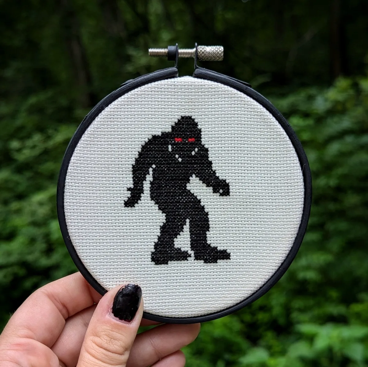 Mini Sasquatch cross-stitch pattern