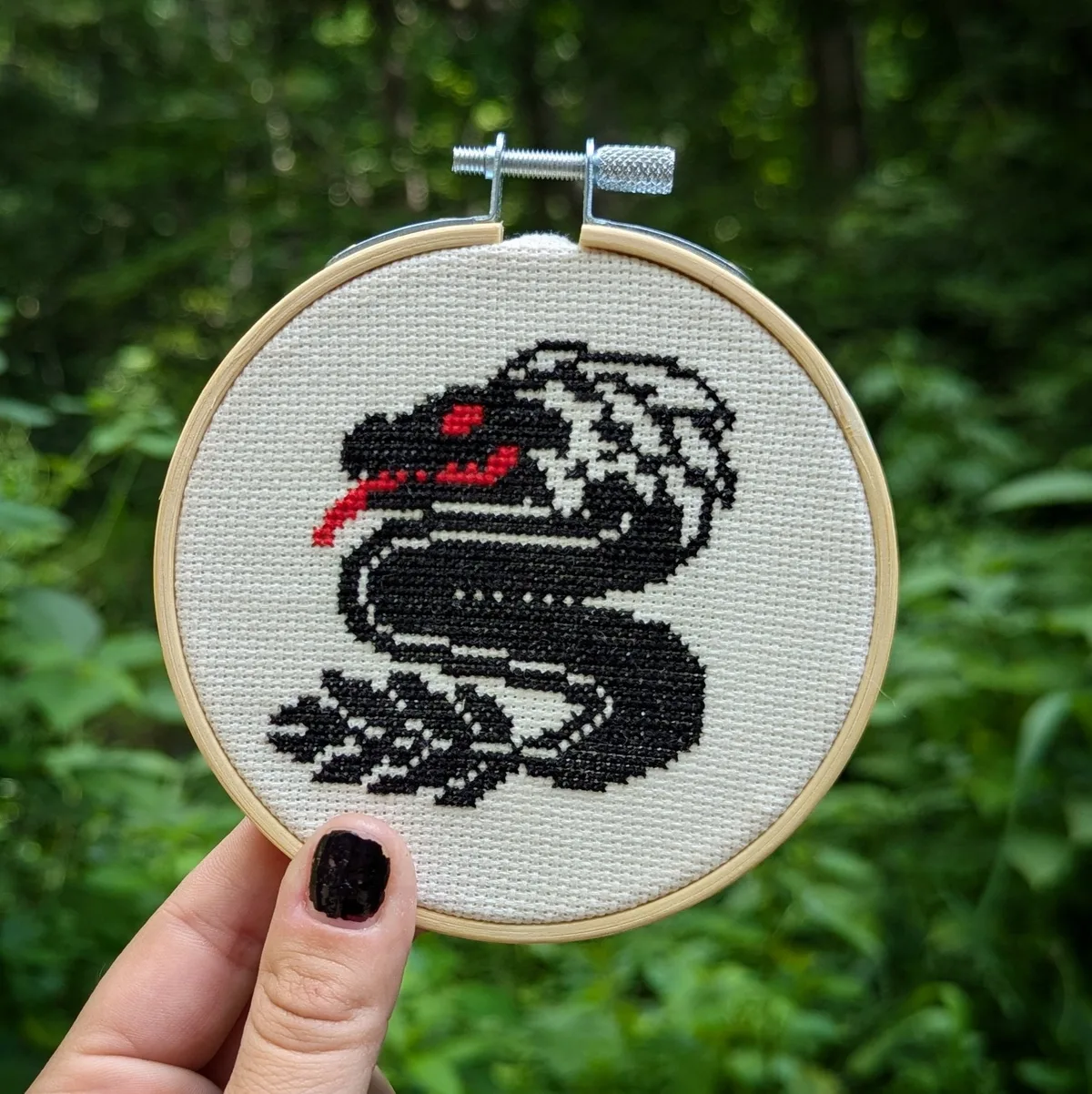 Mini Quetzalcoatl cross-stitch pattern