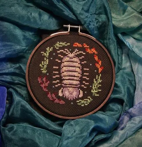 Giant Isopod cross-stitch pattern