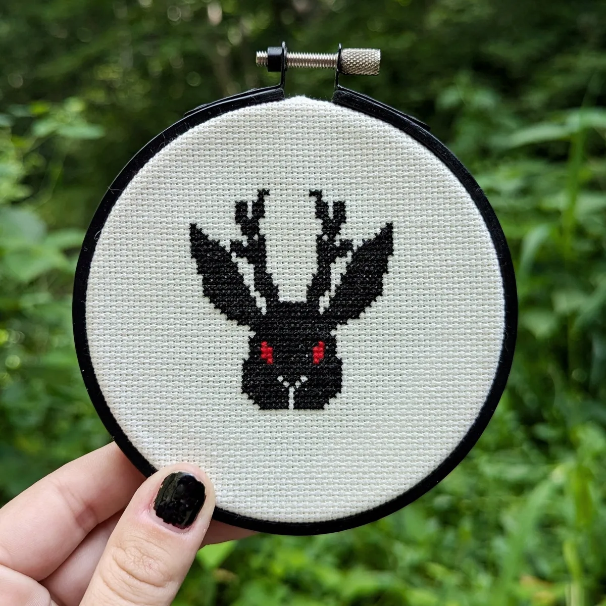 Mini Jackalope cross-stitch pattern