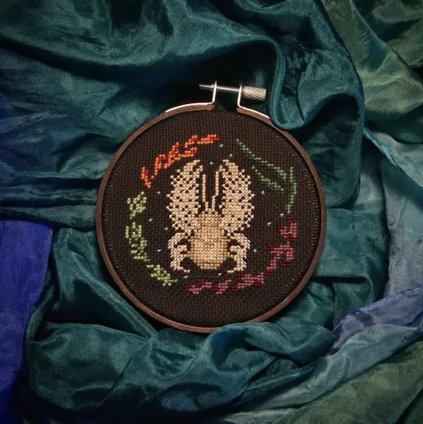 Yeti Crab cross-stitch pattern